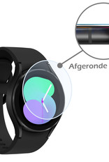 Nomfy Screenprotector Geschikt voor Samsung Watch 5 44 mm Screenprotector Bescherm Glas - Screen Protector Geschikt voor Samsung Galaxy Watch 5 (44 mm) Screenprotector Tempered Glass - 2 PACK