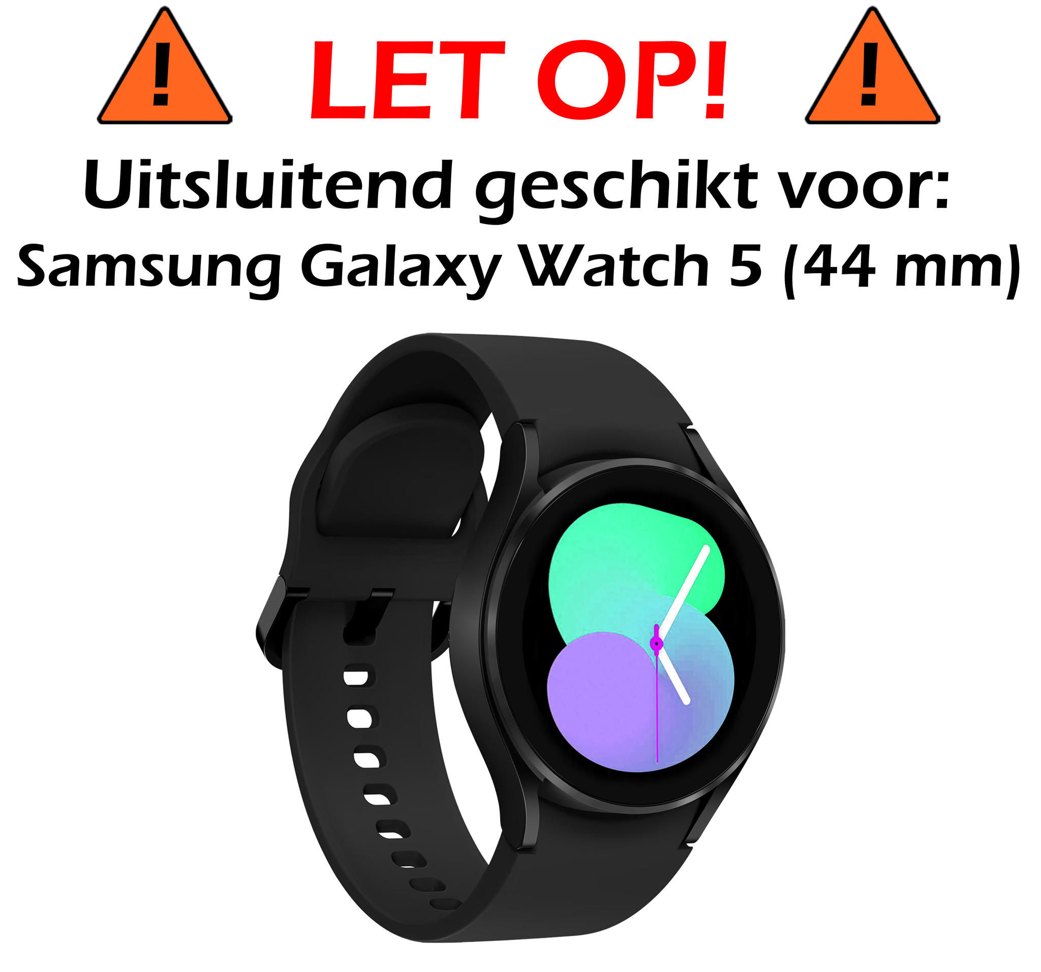 Samsung Galaxy Watch5 44 mm Screenprotector Bescherm Glas - Samsung Galaxy Watch5 44 mm Screen Protector Tempered Glass - 2x