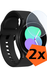 Nomfy Screenprotector Geschikt voor Samsung Watch 5 44 mm Screenprotector Bescherm Glas - Screen Protector Geschikt voor Samsung Galaxy Watch 5 (44 mm) Screenprotector Tempered Glass - 2 PACK