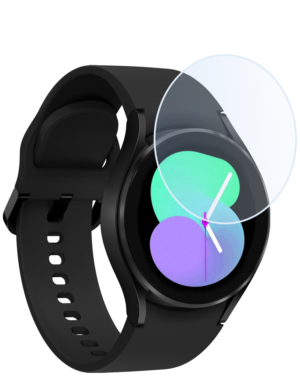 Nomfy Screenprotector Geschikt voor Samsung Watch 5 44 mm Screenprotector Bescherm Glas - Screen Protector Geschikt voor Samsung Galaxy Watch 5 (44 mm) Screenprotector Tempered Glass
