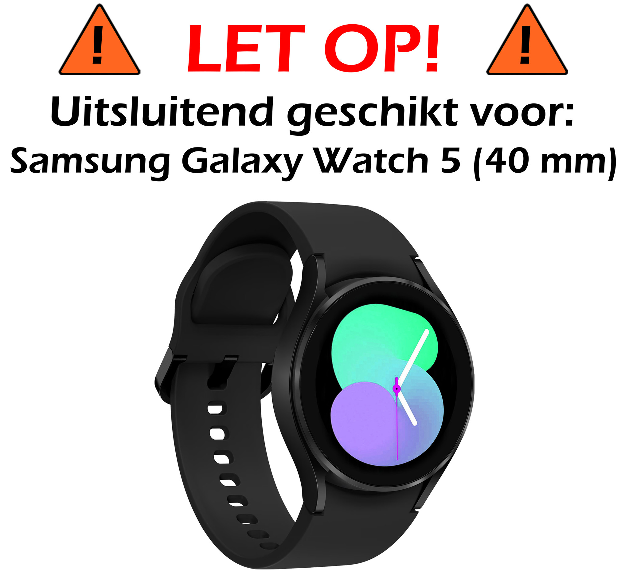 Nomfy Screenprotector Geschikt voor Samsung Watch 5 40 mm Screenprotector Bescherm Glas - Screen Protector Geschikt voor Samsung Galaxy Watch 5 (40 mm) Screenprotector Tempered Glass - 2 PACK