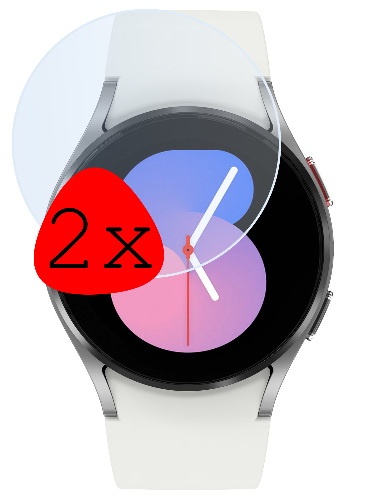 BASEY. Screenprotector Geschikt voor Samsung Watch 5 40 mm Screenprotector Tempered Glass Beschermglas - Screenprotector Geschikt voor Samsung Galaxy Watch 5 (40 mm) Screen Protector - 2 Stuks