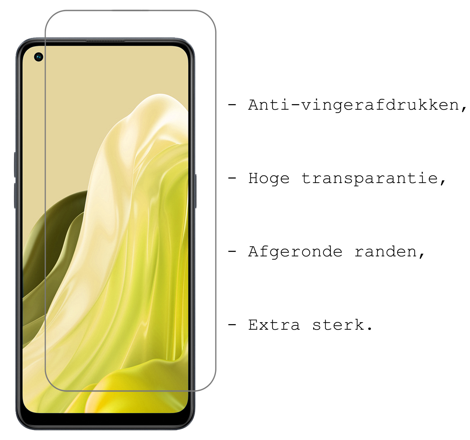 BASEY. Screenprotector Geschikt voor OPPO Reno 7 Screenprotector Tempered Glass - Screenprotector Geschikt voor OPPO Reno 7 Beschermglas Screen Protector Glas