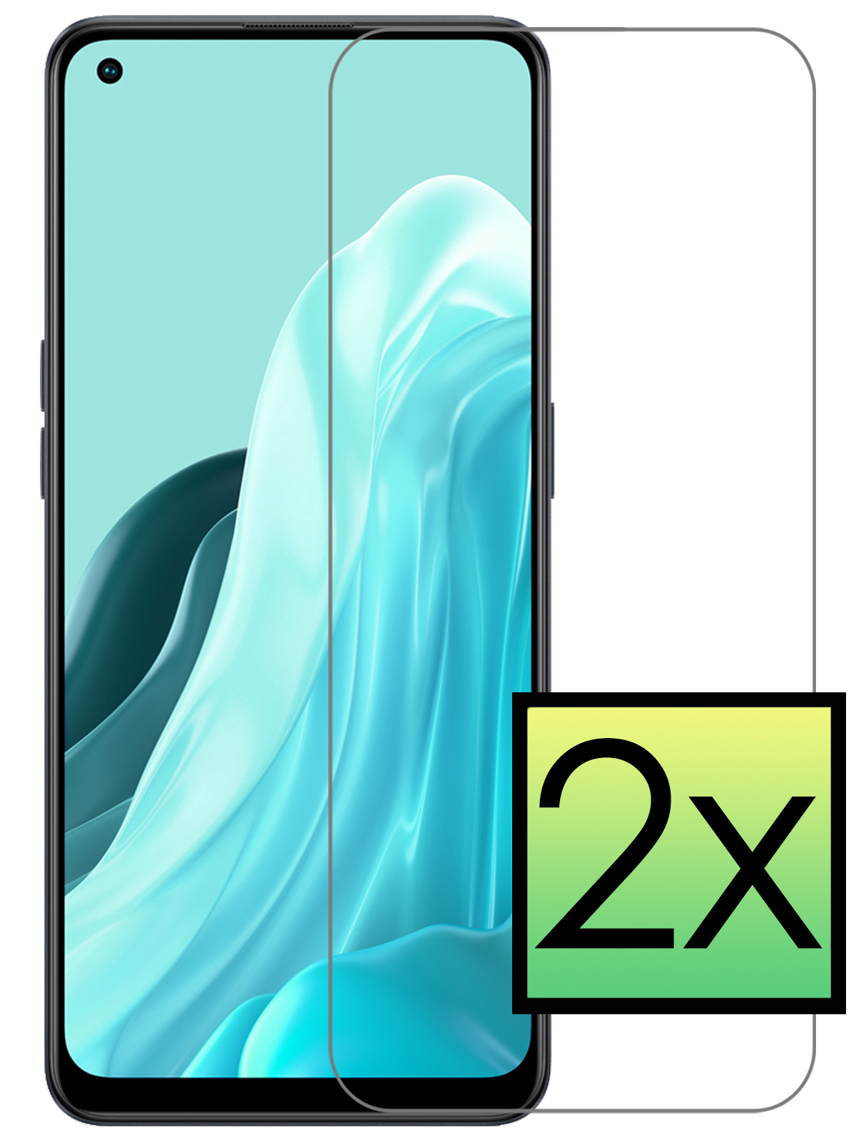 NoXx Screenprotector Geschikt voor OPPO Reno 7 Screenprotector Tempered Glass Gehard Glas Beschermglas - 2x