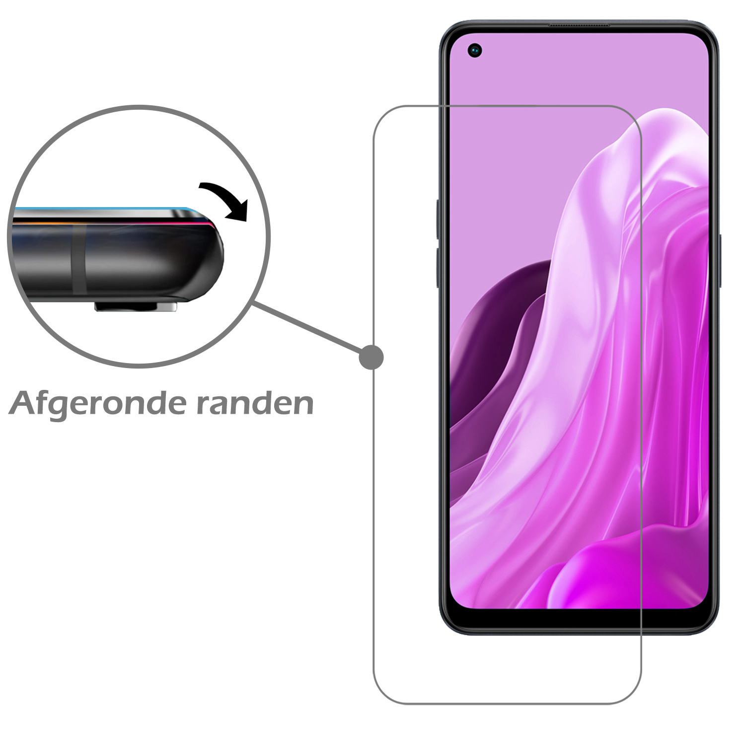 Nomfy Screenprotector Geschikt voor OPPO Reno 7 Screenprotector Bescherm Glas Tempered Glass - Screenprotector Geschikt voor OPPO Reno 7 Screen Protector