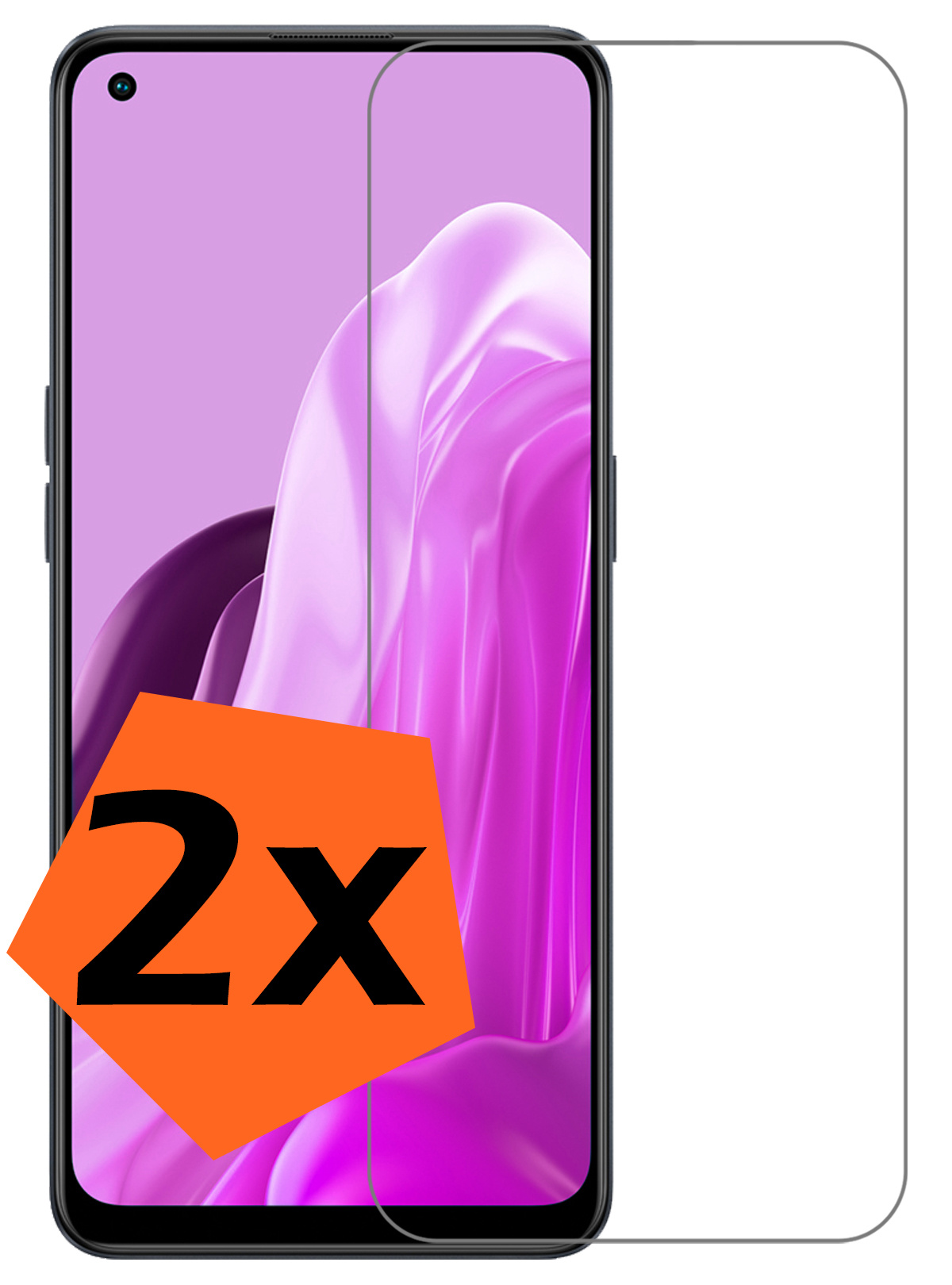 Nomfy Screenprotector Geschikt voor OPPO Reno 7 Screenprotector Bescherm Glas Tempered Glass - Screenprotector Geschikt voor OPPO Reno 7 Screen Protector - 2 PACK