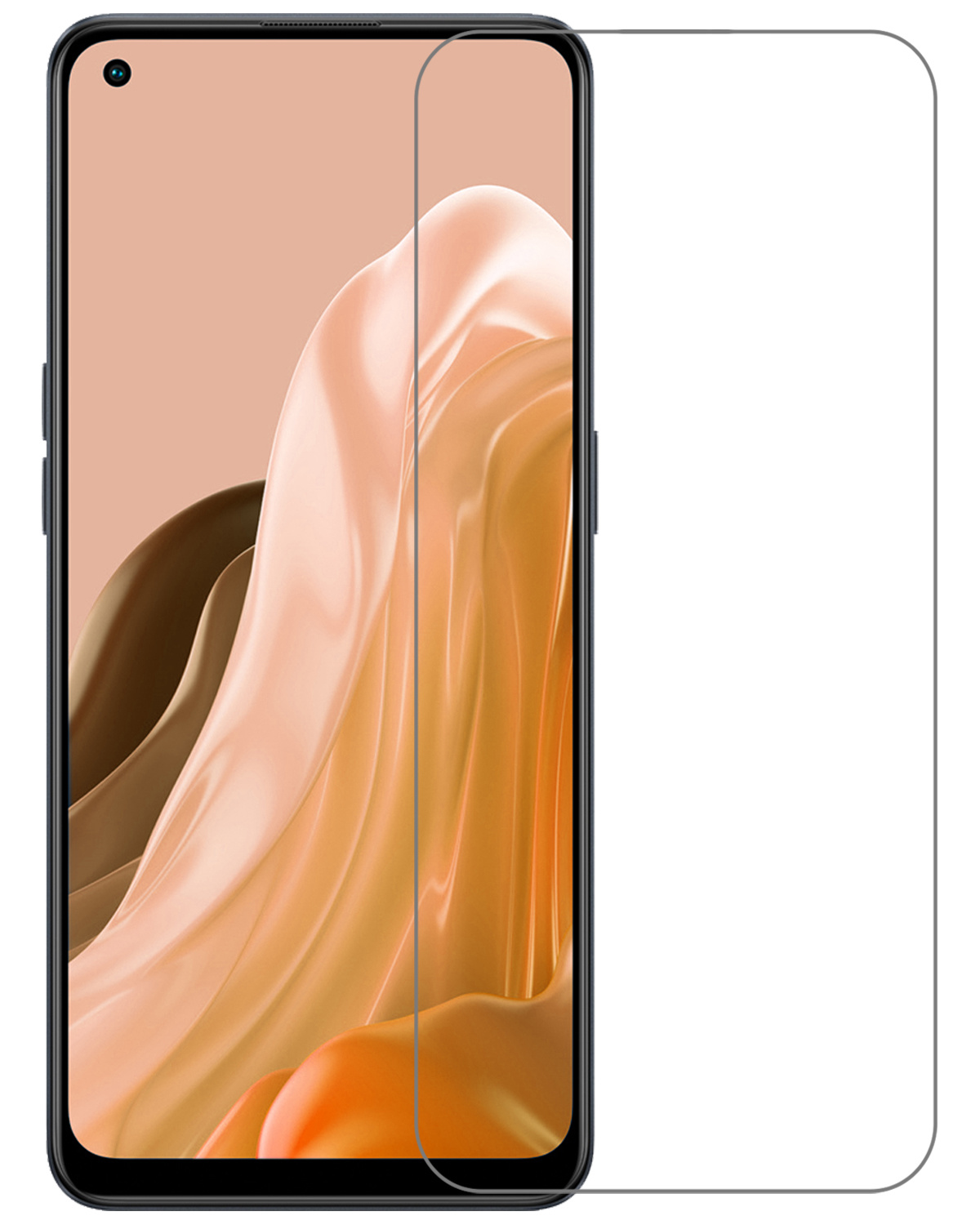 BASEY. Screenprotector Geschikt voor OPPO Reno 8 Lite Screenprotector Tempered Glass - Screenprotector Geschikt voor OPPO Reno 8 Lite Beschermglas Screen Protector Glas