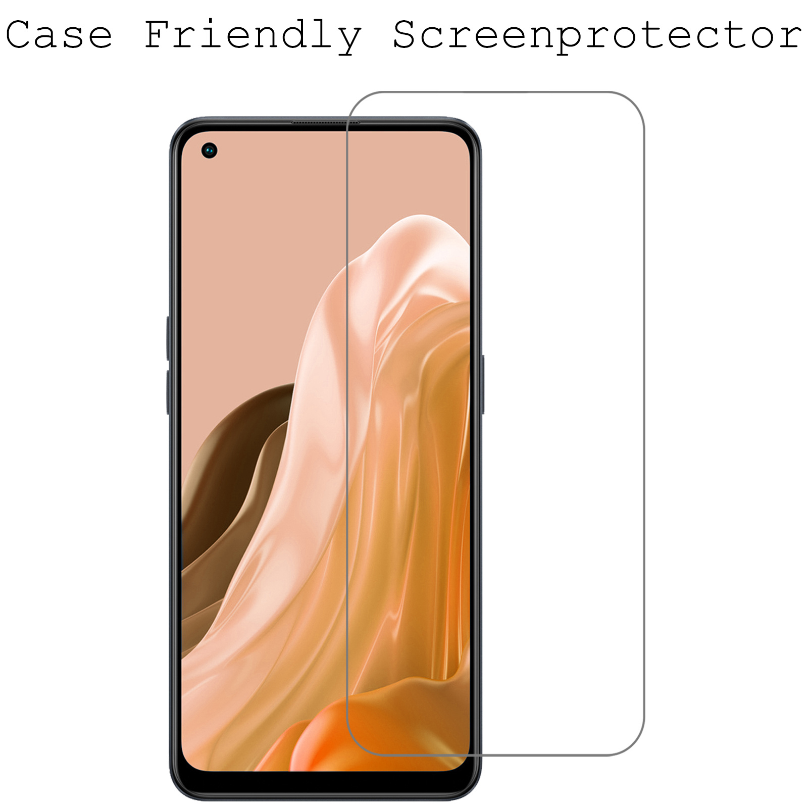BASEY. Screenprotector Geschikt voor OPPO Reno 8 Lite Screenprotector Tempered Glass - Screenprotector Geschikt voor OPPO Reno 8 Lite Beschermglas Screen Protector Glas - 2 Stuks