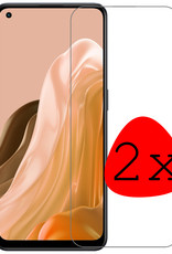 BASEY. Screenprotector Geschikt voor OPPO Reno 8 Lite Screenprotector Tempered Glass - Screenprotector Geschikt voor OPPO Reno 8 Lite Beschermglas Screen Protector Glas - 2 Stuks