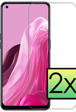 NoXx Screenprotector Geschikt voor OPPO Reno 8 Lite Screenprotector Tempered Glass Gehard Glas Beschermglas - 2x