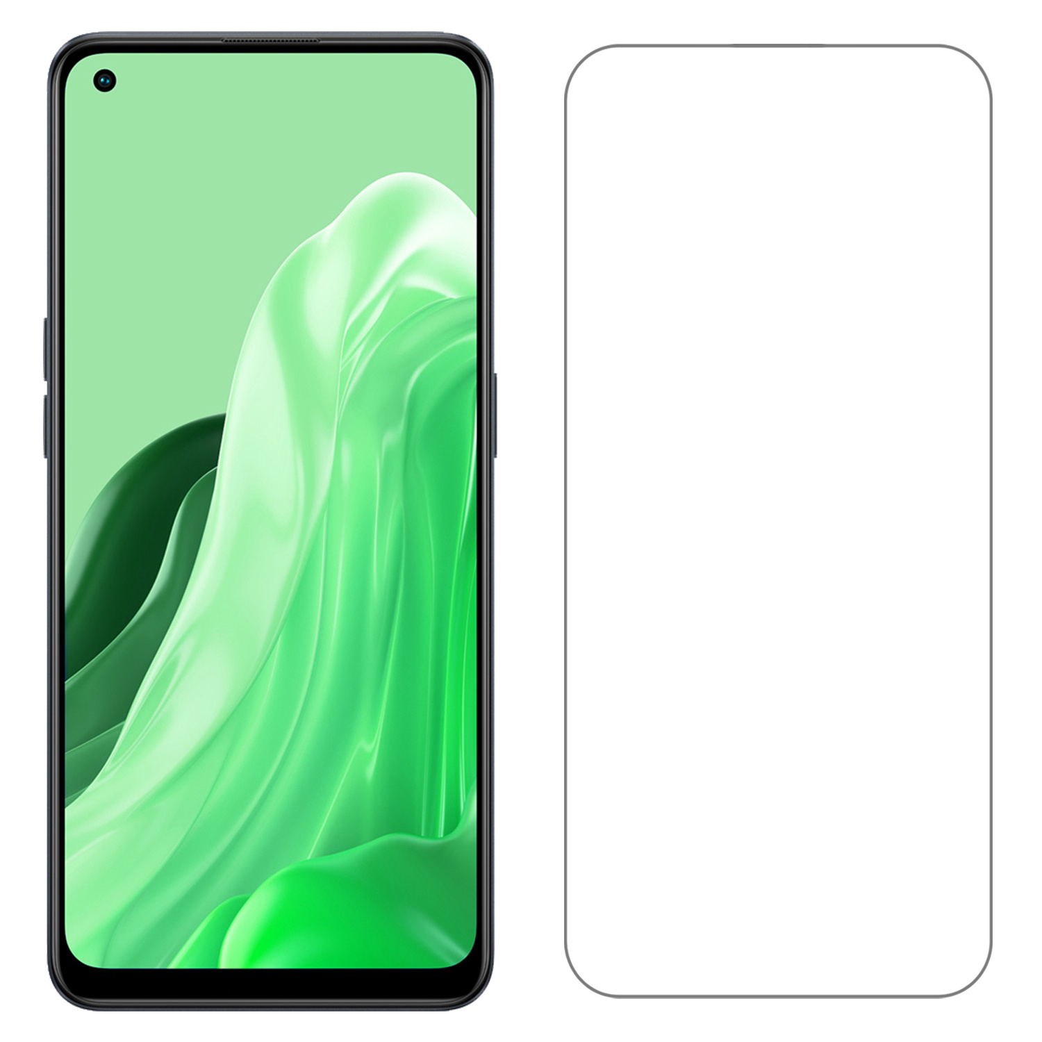 Nomfy Screenprotector Geschikt voor OPPO Reno 8 Lite Screenprotector Bescherm Glas Tempered Glass - Screenprotector Geschikt voor OPPO Reno 8 Lite Screen Protector - 2 PACK