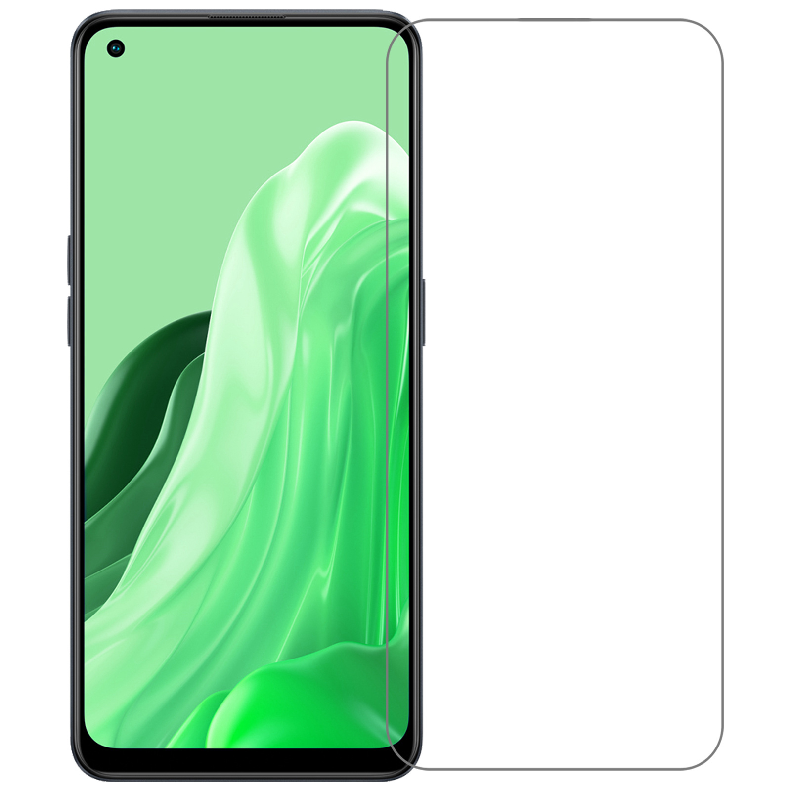 Nomfy Screenprotector Geschikt voor OPPO Reno 8 Lite Screenprotector Bescherm Glas Tempered Glass - Screenprotector Geschikt voor OPPO Reno 8 Lite Screen Protector - 2 PACK