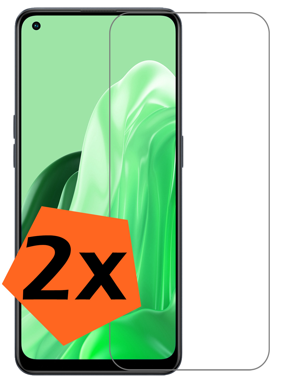 Nomfy Screenprotector Geschikt voor OPPO Reno 8 Lite Screenprotector Bescherm Glas Tempered Glass - Screenprotector Geschikt voor OPPO Reno 8 Lite Screen Protector - 2 PACK