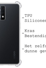 BASEY. Hoes Geschikt voor OPPO Reno 7 Hoesje Shock Proof Case Hoes Siliconen - Hoesje Geschikt voor OPPO Reno 7 Hoes Cover Shockproof - Transparant
