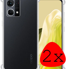 BASEY. BASEY. Oppo Reno7 Hoesje Shockproof - Transparant - 2 PACK