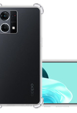NoXx Hoes Geschikt voor OPPO Reno 7 Hoesje Siliconen Cover Shock Proof Back Case Shockproof Hoes - Transparant