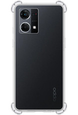 NoXx Hoes Geschikt voor OPPO Reno 7 Hoesje Siliconen Cover Shock Proof Back Case Shockproof Hoes - Transparant - 2x