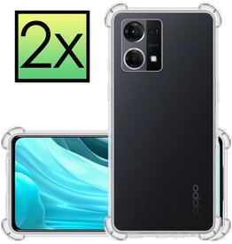 NoXx NoXx Oppo Reno7 Hoesje Shockproof - Transparant - 2 PACK