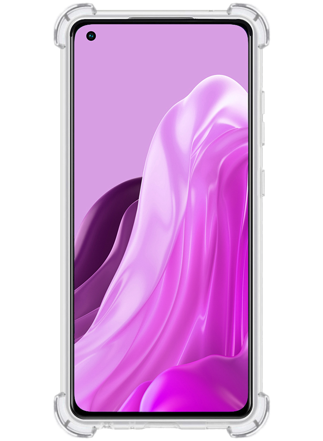 Nomfy Hoesje Geschikt voor OPPO Reno 7 Hoesje Shock Proof Cover Case Shockproof - Hoes Geschikt voor OPPO Reno 7 Hoes Siliconen Back Case - Transparant