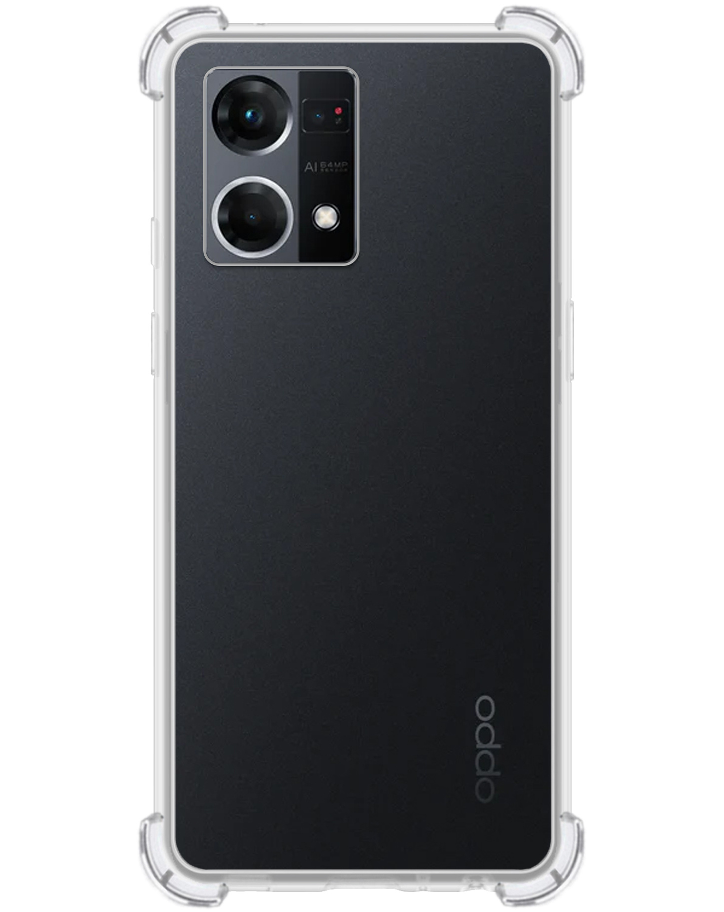 Nomfy Hoesje Geschikt voor OPPO Reno 7 Hoesje Shock Proof Cover Case Shockproof - Hoes Geschikt voor OPPO Reno 7 Hoes Siliconen Back Case - Transparant