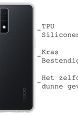 BASEY. Hoes Geschikt voor OPPO Reno 7 Hoesje Siliconen Back Cover Case - Hoesje Geschikt voor OPPO Reno 7 Hoes Cover Hoesje - Transparant