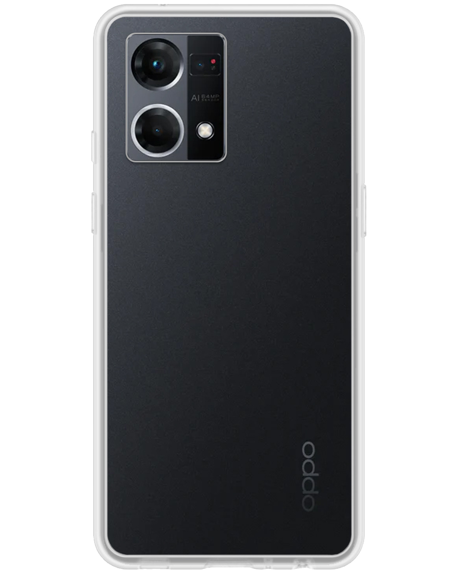 NoXx Hoes Geschikt voor OPPO Reno 7 Hoesje Cover Siliconen Back Case Hoes - Transparant - 2x