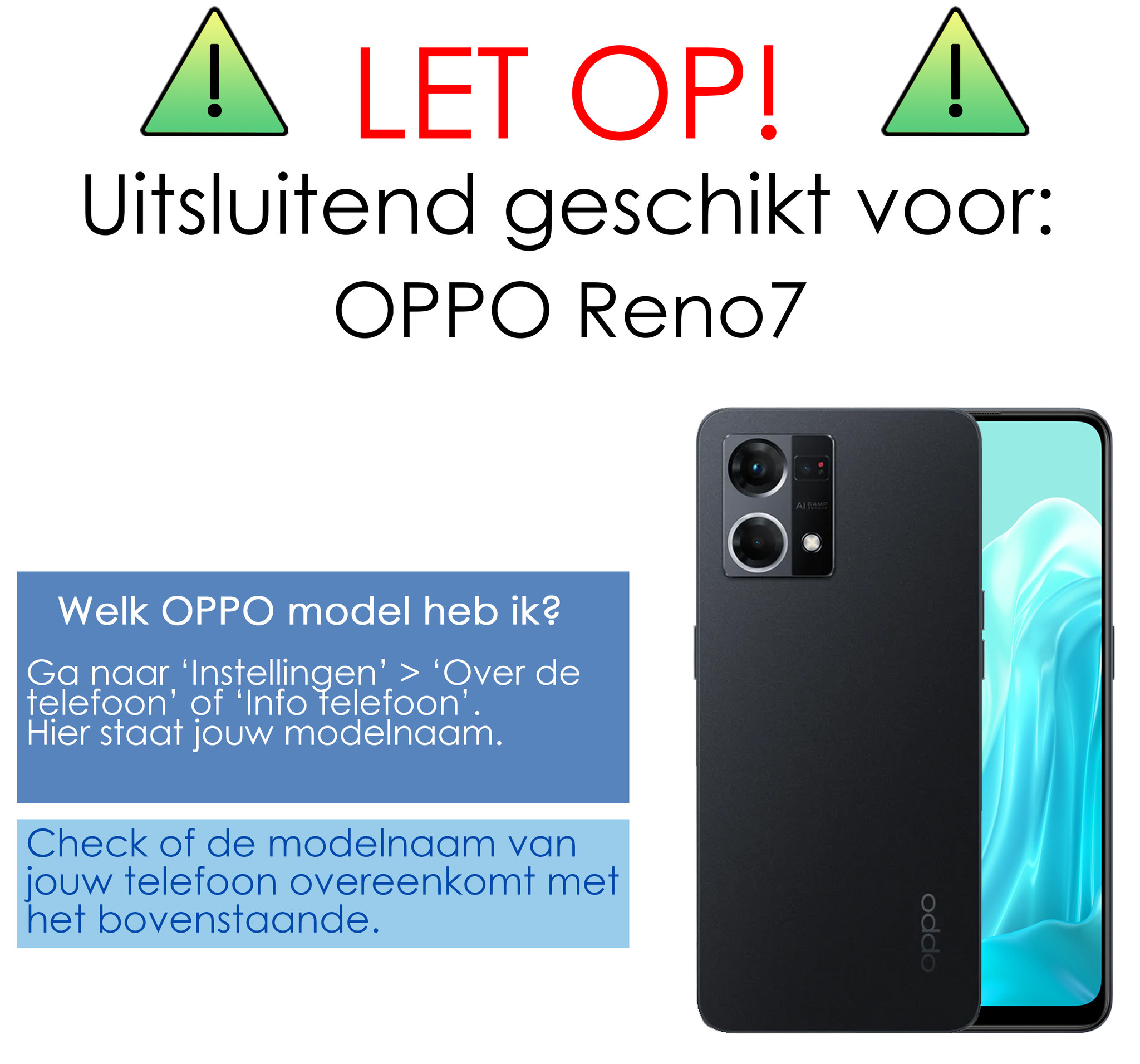 NoXx Hoes Geschikt voor OPPO Reno 7 Hoesje Cover Siliconen Back Case Hoes - Transparant - 2x
