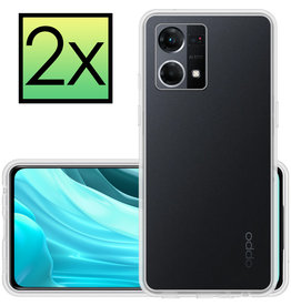 NoXx NoXx Oppo Reno7 Hoesje Siliconen - Transparant - 2 PACK