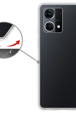 Nomfy Hoesje Geschikt voor OPPO Reno 7 Hoesje Siliconen Cover Case - Hoes Geschikt voor OPPO Reno 7 Hoes Back Case - Transparant