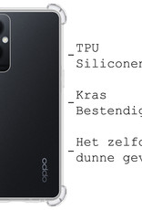 BASEY. Hoes Geschikt voor OPPO Reno 8 Lite Hoesje Shock Proof Case Hoes Siliconen - Hoesje Geschikt voor OPPO Reno 8 Lite Hoes Cover Shockproof - Transparant
