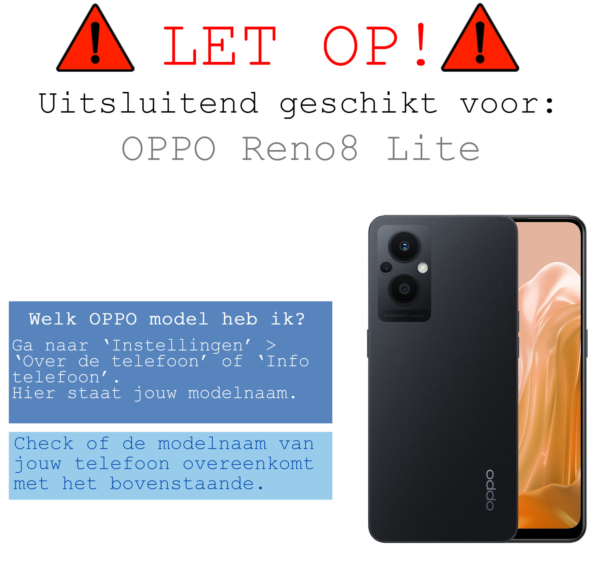 BASEY. Hoes Geschikt voor OPPO Reno 8 Lite Hoesje Shock Proof Case Hoes Siliconen - Hoesje Geschikt voor OPPO Reno 8 Lite Hoes Cover Shockproof - Transparant