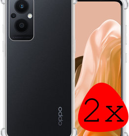 BASEY. Oppo Reno8 Lite Hoesje Shockproof - Transparant - 2 PACK
