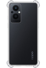 BASEY. Hoes Geschikt voor OPPO Reno 8 Lite Hoesje Shock Proof Case Hoes Siliconen - Hoesje Geschikt voor OPPO Reno 8 Lite Hoes Cover Shockproof - Transparant - 2 Stuks