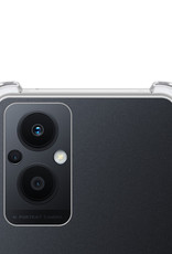 NoXx Hoes Geschikt voor OPPO Reno 8 Lite Hoesje Siliconen Cover Shock Proof Back Case Shockproof Hoes - Transparant - 2x