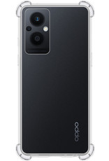 NoXx Hoes Geschikt voor OPPO Reno 8 Lite Hoesje Siliconen Cover Shock Proof Back Case Shockproof Hoes - Transparant