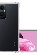 NoXx Hoes Geschikt voor OPPO Reno 8 Lite Hoesje Siliconen Cover Shock Proof Back Case Shockproof Hoes - Transparant