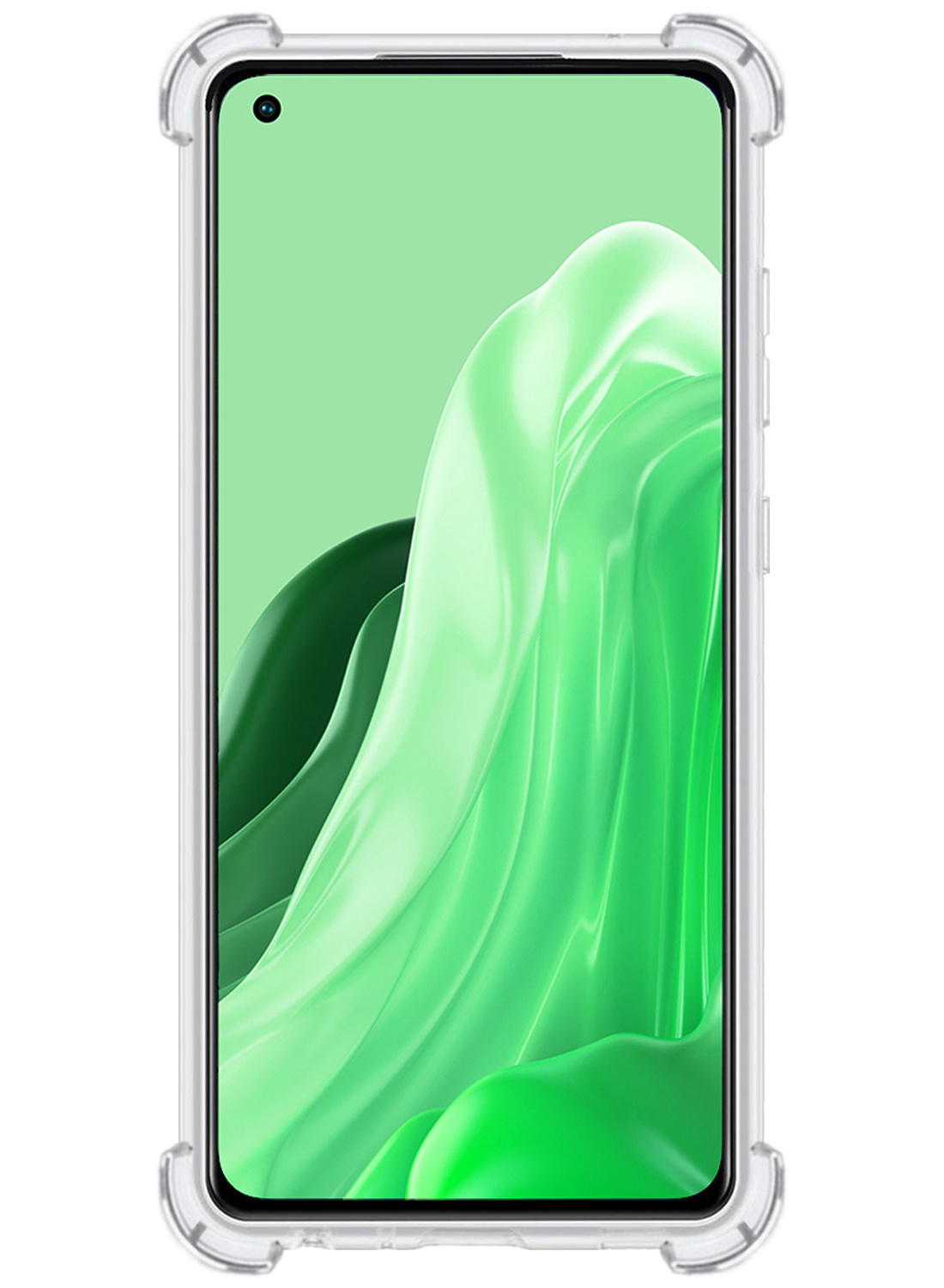 Nomfy Hoesje Geschikt voor OPPO Reno 8 Lite Hoesje Shock Proof Cover Case Shockproof - Hoes Geschikt voor OPPO Reno 8 Lite Hoes Siliconen Back Case - Transparant