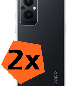 Nomfy Nomfy Oppo Reno8 Lite Hoesje Shockproof - Transparant - 2 PACK