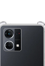 NoXx Hoes Geschikt voor OPPO Reno 7 Hoesje Siliconen Cover Shock Proof Back Case Shockproof Hoes Met 2x Screenprotector - Transparant