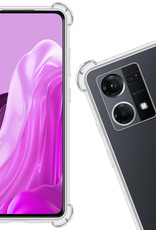 Nomfy Hoesje Geschikt voor OPPO Reno 7 Hoesje Shock Proof Cover Case Shockproof Met 2x Screenprotector - Hoes Geschikt voor OPPO Reno 7 Hoes Siliconen Back Case - Transparant