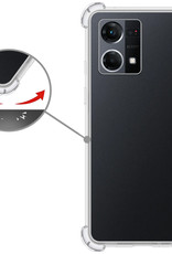 Nomfy Hoesje Geschikt voor OPPO Reno 7 Hoesje Shock Proof Cover Case Shockproof Met 2x Screenprotector - Hoes Geschikt voor OPPO Reno 7 Hoes Siliconen Back Case - Transparant