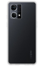 BASEY. Hoes Geschikt voor OPPO Reno 7 Hoesje Siliconen Back Cover Case Met Screenprotector - Hoesje Geschikt voor OPPO Reno 7 Hoes Cover Hoesje - Transparant