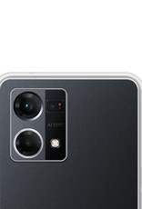 NoXx Hoes Geschikt voor OPPO Reno 7 Hoesje Cover Siliconen Back Case Hoes Met 2x Screenprotector - Transparant