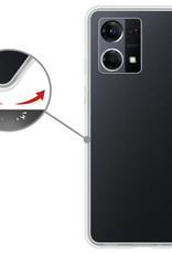 Nomfy Hoesje Geschikt voor OPPO Reno 7 Hoesje Siliconen Cover Case Met Screenprotector - Hoes Geschikt voor OPPO Reno 7 Hoes Back Case - Transparant
