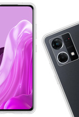 Nomfy Oppo Reno7 Hoesje Siliconen Case Back Cover Met 2x Screenprotector - Oppo Reno7 Hoes Cover Silicone - Transparant