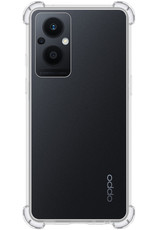 BASEY. Hoes Geschikt voor OPPO Reno 8 Lite Hoesje Shock Proof Case Hoes Siliconen Met Screenprotector - Hoesje Geschikt voor OPPO Reno 8 Lite Hoes Cover Shockproof - Transparant