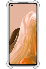 BASEY. Hoes Geschikt voor OPPO Reno 8 Lite Hoesje Shock Proof Case Hoes Siliconen Met 2x Screenprotector - Hoesje Geschikt voor OPPO Reno 8 Lite Hoes Cover Shockproof - Transparant