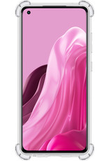NoXx Hoes Geschikt voor OPPO Reno 8 Lite Hoesje Siliconen Cover Shock Proof Back Case Shockproof Hoes Met Screenprotector - Transparant