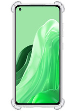 Nomfy Hoesje Geschikt voor OPPO Reno 8 Lite Hoesje Shock Proof Cover Case Shockproof Met 2x Screenprotector - Hoes Geschikt voor OPPO Reno 8 Lite Hoes Siliconen Back Case - Transparant