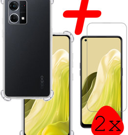 BASEY. BASEY. Oppo Reno7 Hoesje Shockproof Met 2x Screenprotector